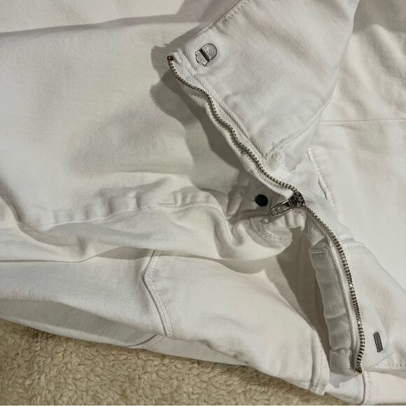 Spanx White Pull on side zip Ankle cropped jeans Size S/P - Picture 7 of 10